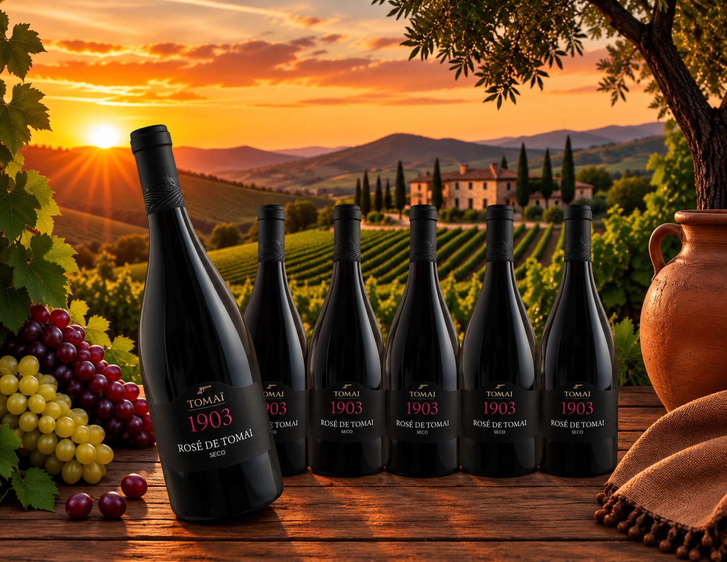 Vorteilspaket Rosé de Tomai – 6 Flaschen im Weinberg